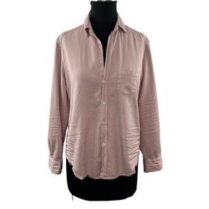 FRANK & EILEEN Pink Italian Cotton Long Sleeve Button Down EILEEN Shirt Sz XS